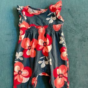 Flutter sleeve ruched romper